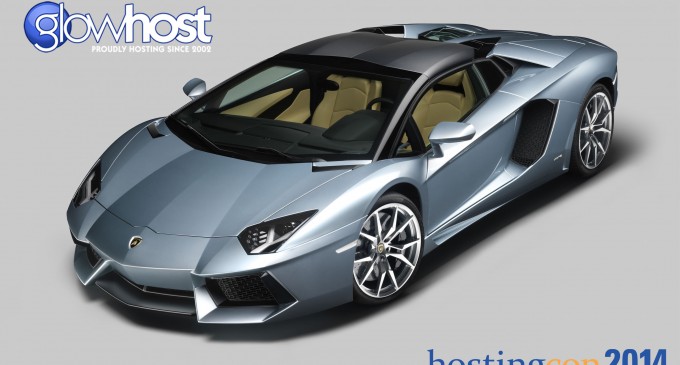 GlowHost Delivers VIP Lamborghini Aventador Shuttle at HostingCon 2014