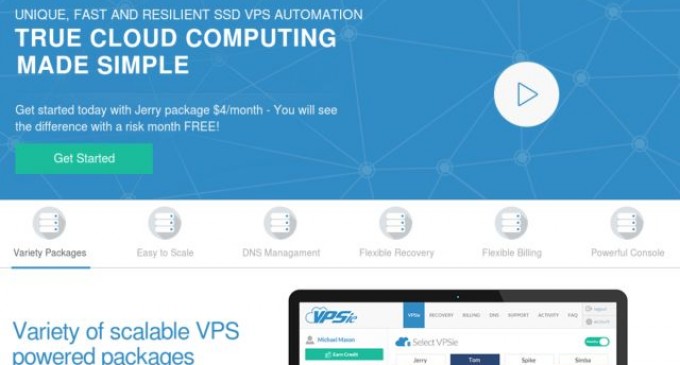 VPSie.com now offers Webuzo with their VPS offerings