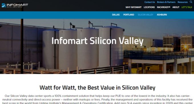 Infomart Data Centers Purchases 100% Renewable Energy at Its Silicon Valley Facility