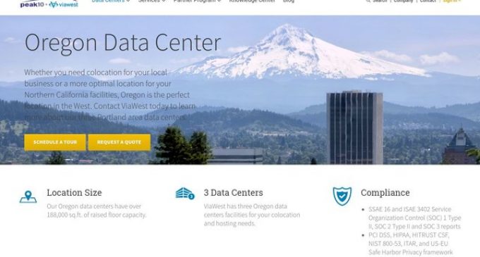 Peak 10 + ViaWest to Expand Oregon Data Center by More than 100,000 Square Feet