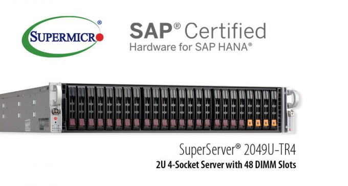Supermicro Expands Enterprise Solutions Portfolio with New Scale-Up SuperServer Certified for SAP HANA®