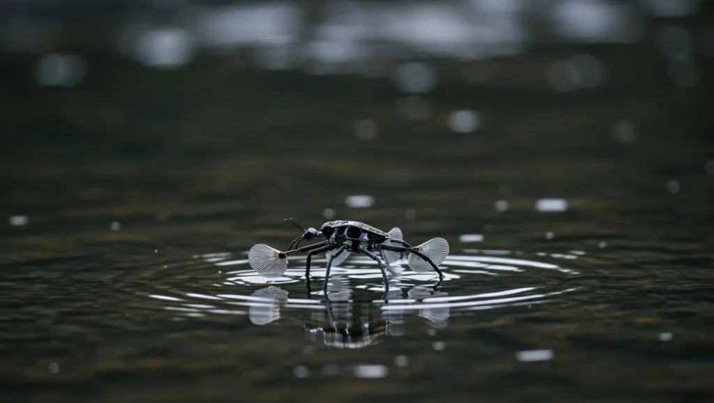 A recent scientific discovery exploits a trick millions of years old to create a mini-robot that glides on water